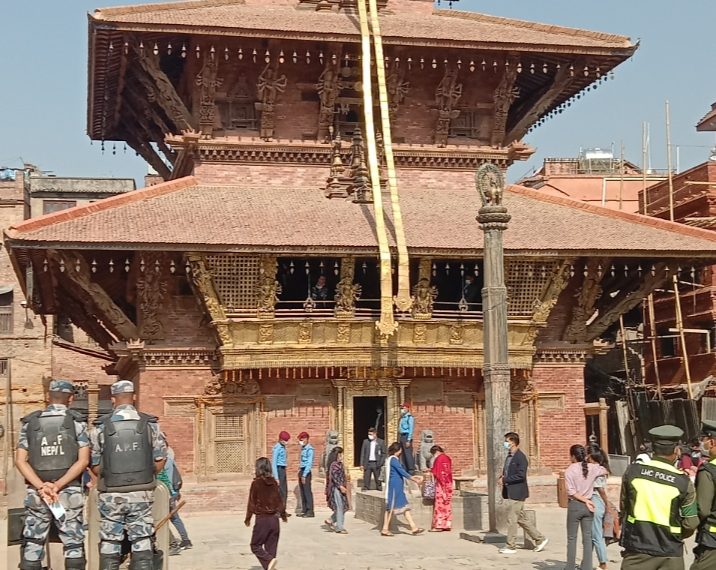 ललितपुरको मंगलबजारस्थित भीमसेन मन्दिरको पुन:निर्माण सम्पन्न
