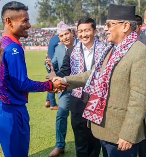 प्रधानमन्त्रीद्वारा नेपाली क्रिकेटका विजेता खेलाडीहरुलाई जनही रु.३ लाख प्रदान गर्ने घोषणा